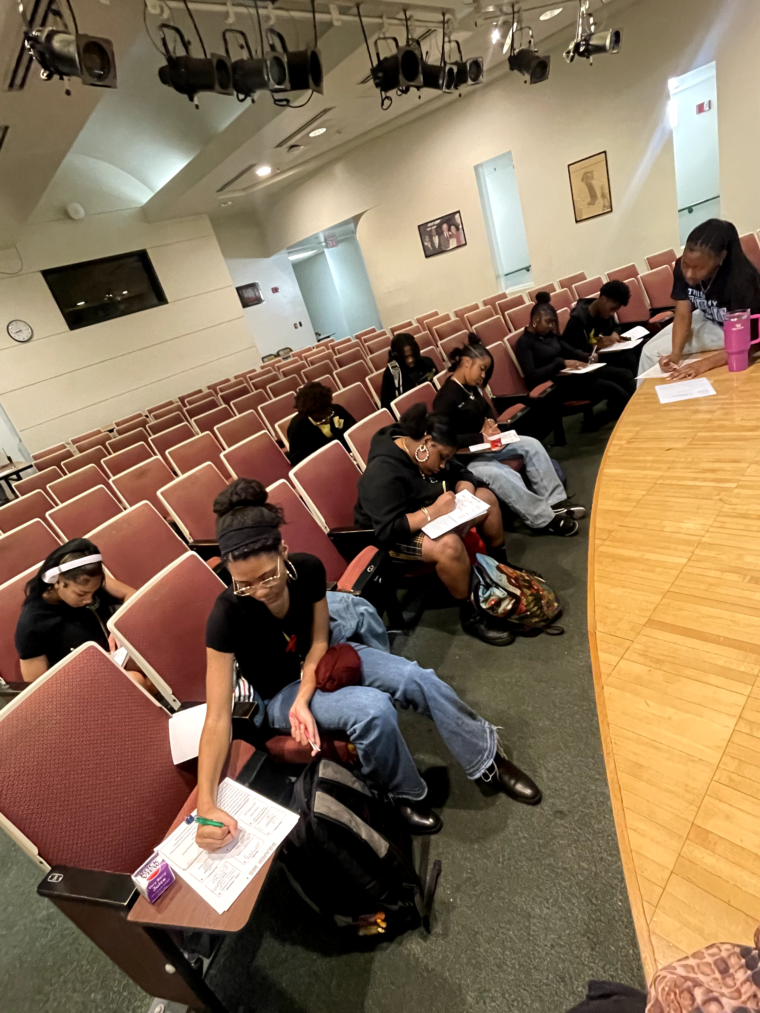 Students collaborating on a project
