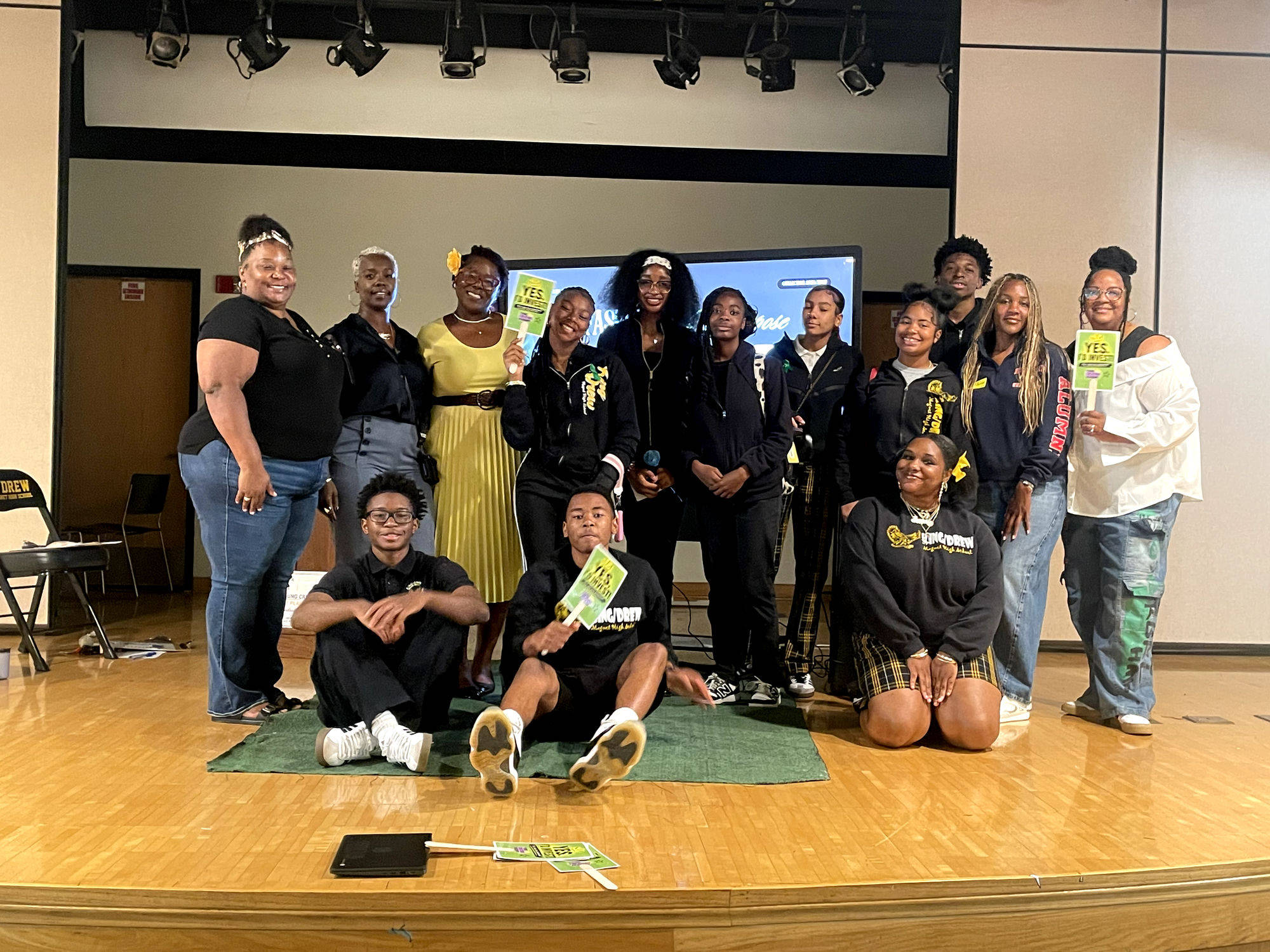 Young Creators Academy students and mentors together at a program event